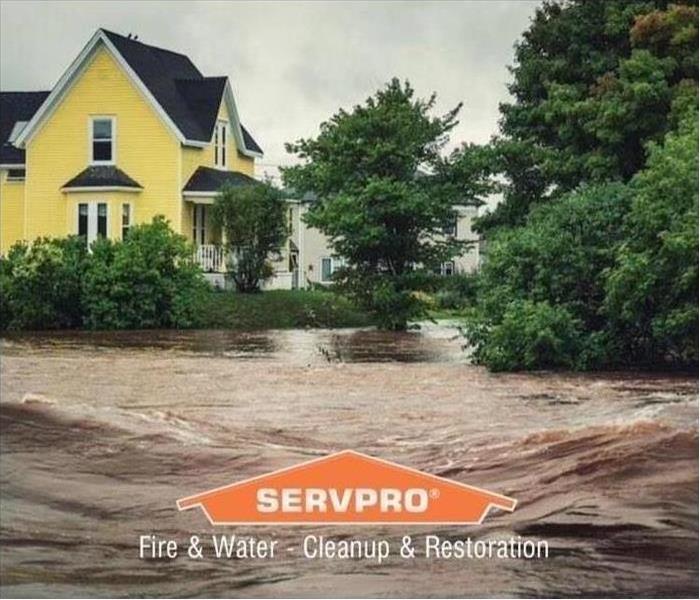 SERVPRO flood sign